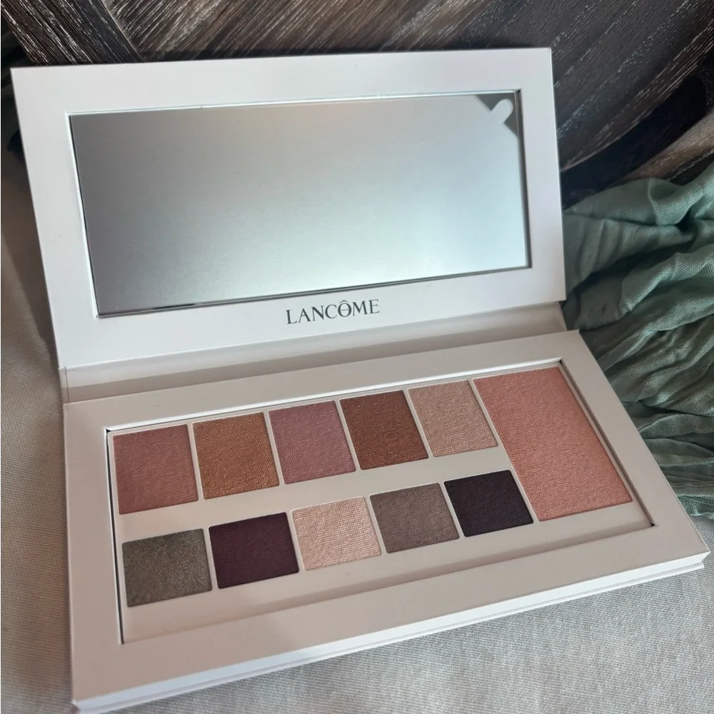 Lancôme Neutral Glam Eyeshadow Palette 10 Shades Highlighter NWT New Make up
